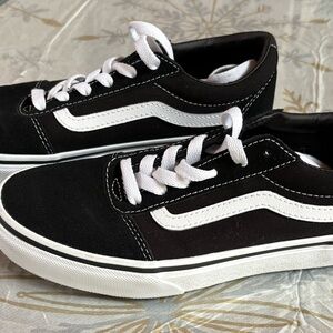 Vans Kids Black and White Sneakers